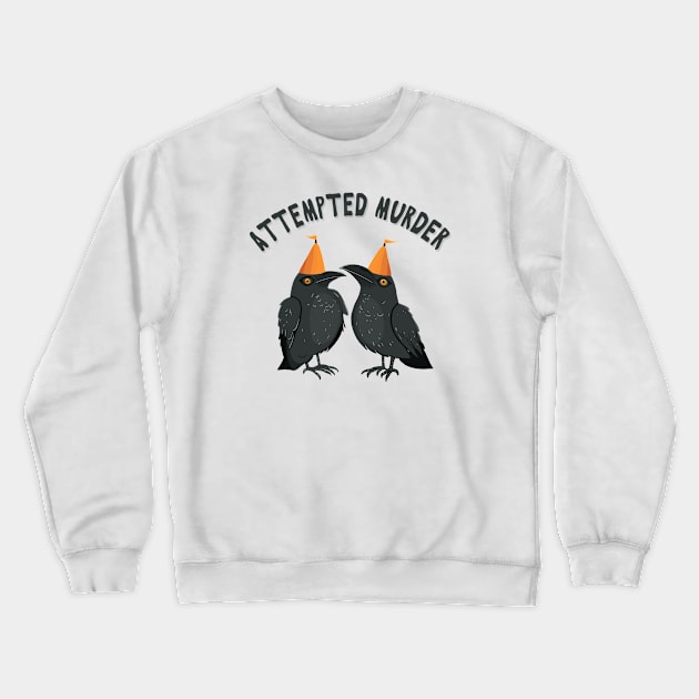 An Attempted Murder of Crows Crewneck Sweatshirt by KilkennyCat Art